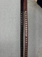 Cinturón cuero tachas