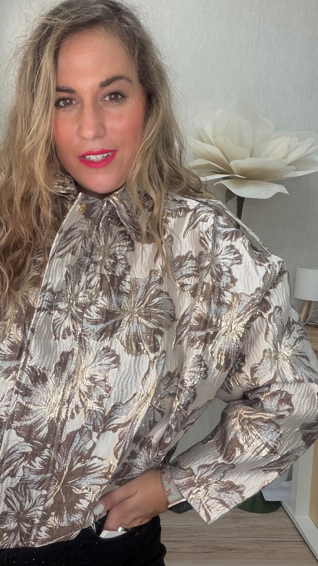 Bomber metalizada Hojas