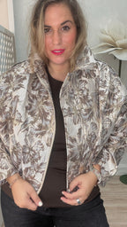 Bomber metalizada Hojas