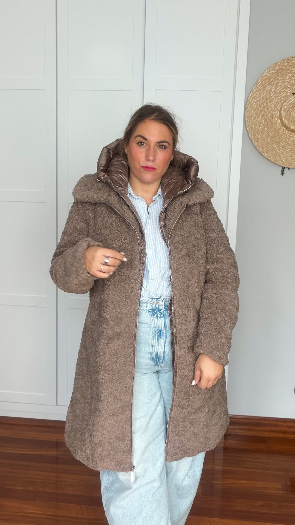 Abrigo peludo 2 en 1