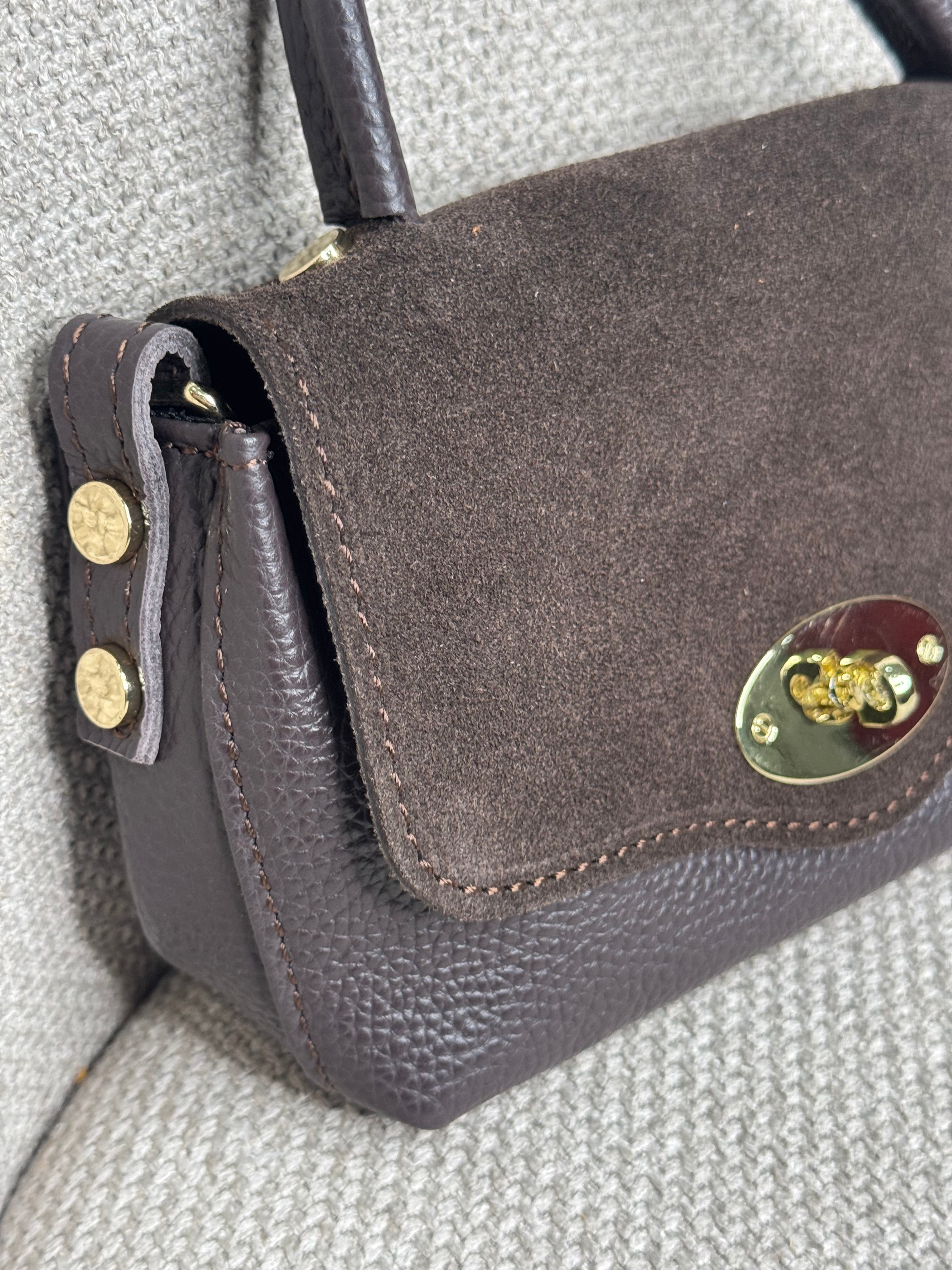 Bolsito combinado piel