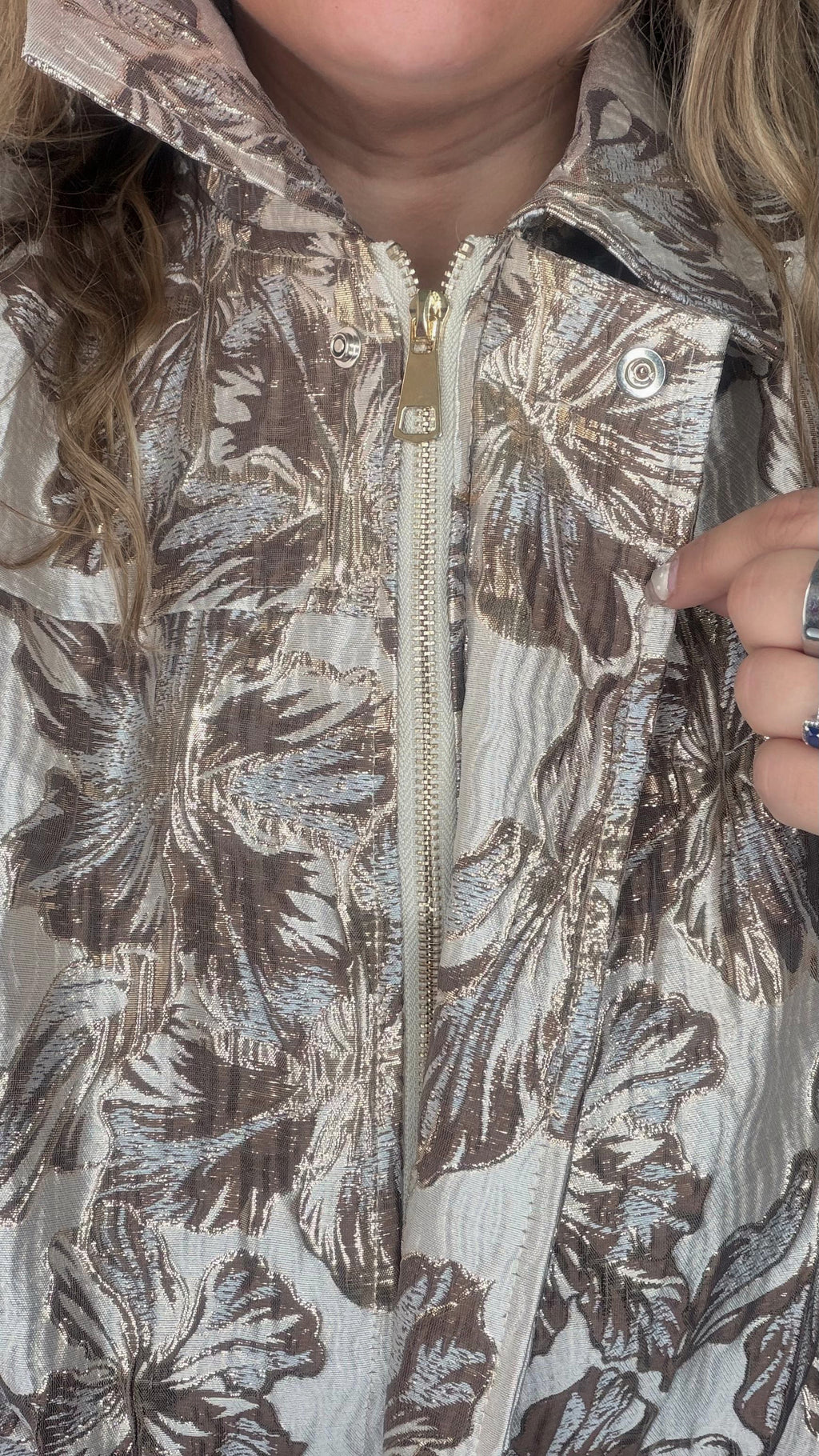 Bomber metalizada Hojas