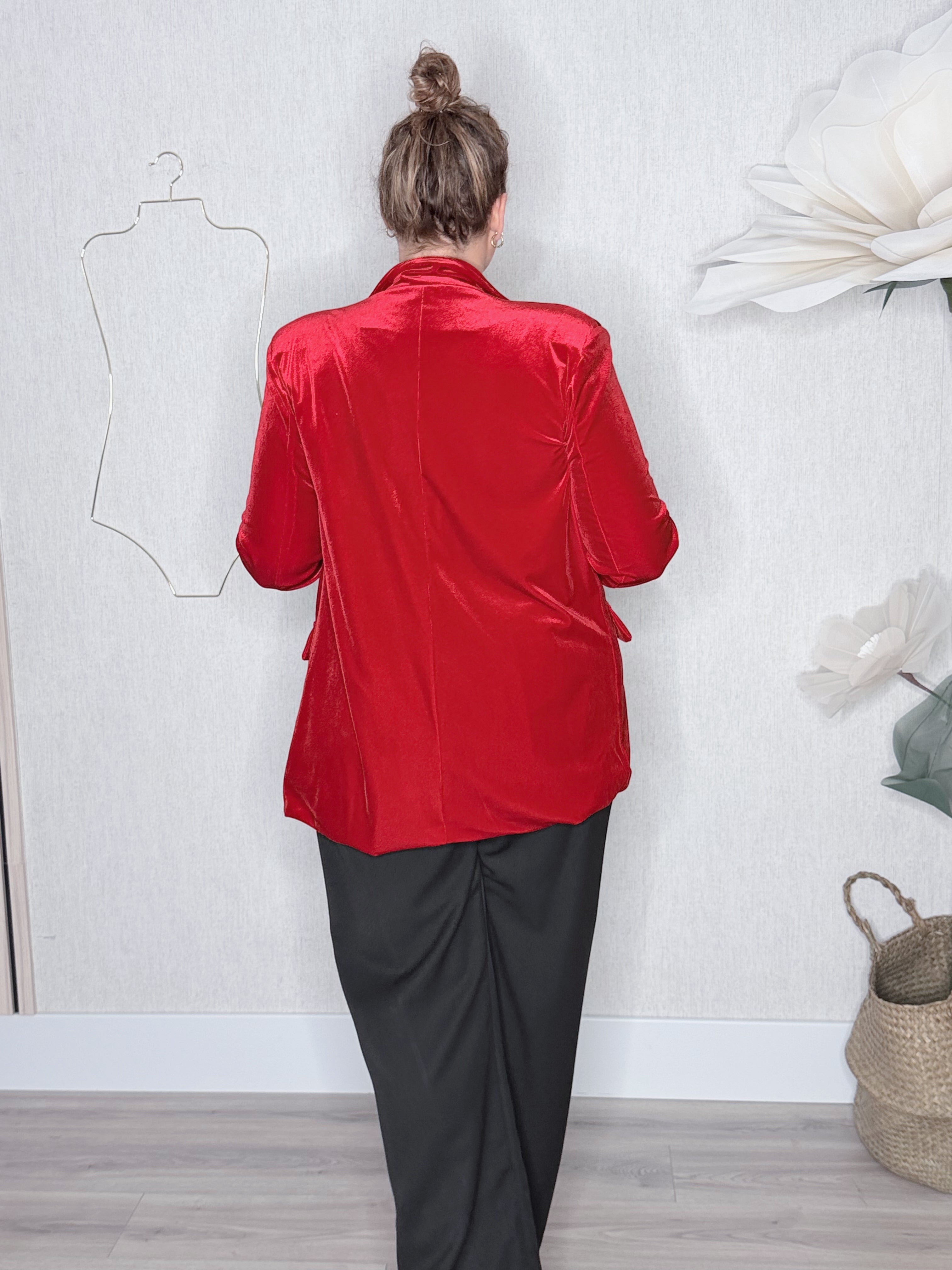 Blazer red velvet