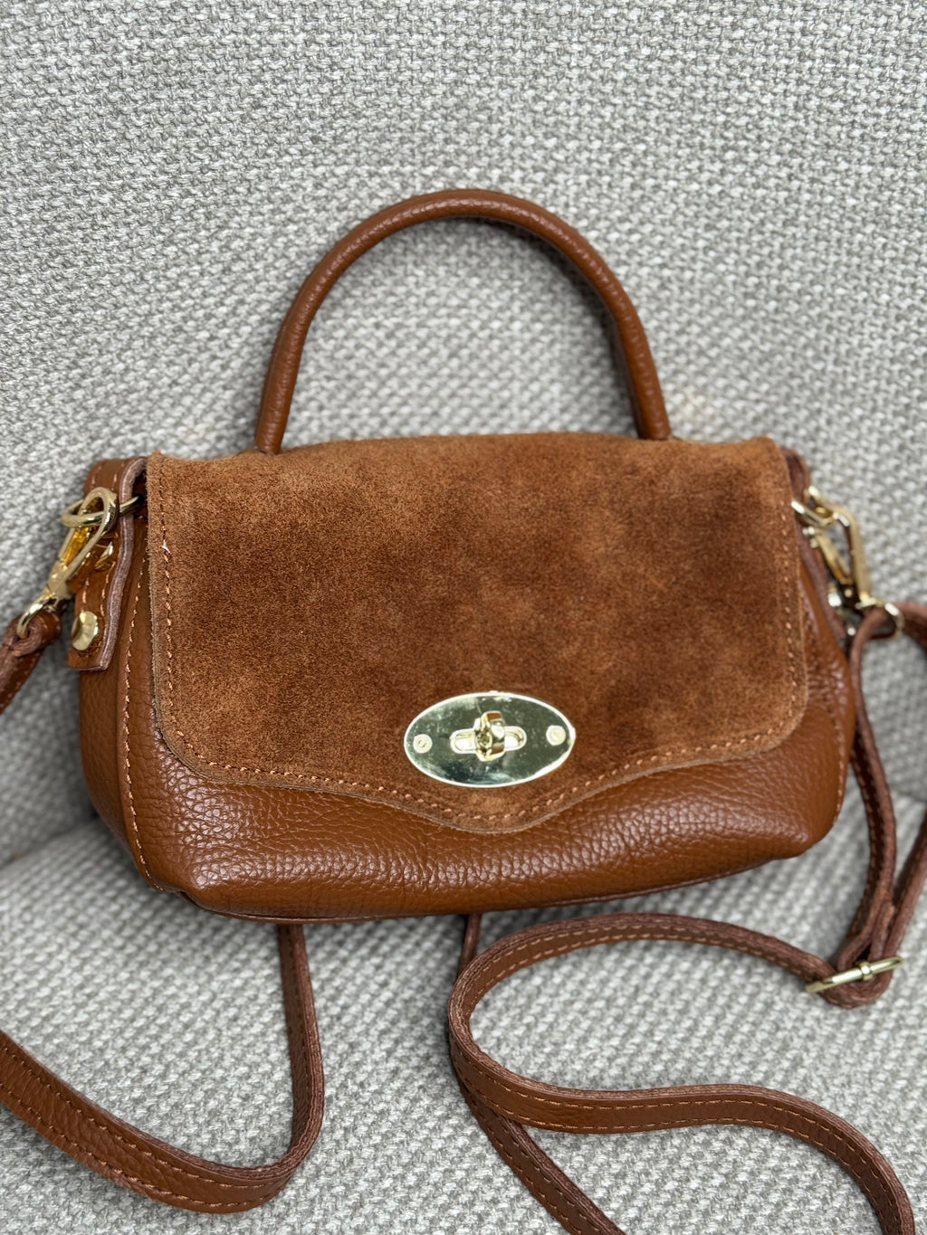 Bolsito combinado piel