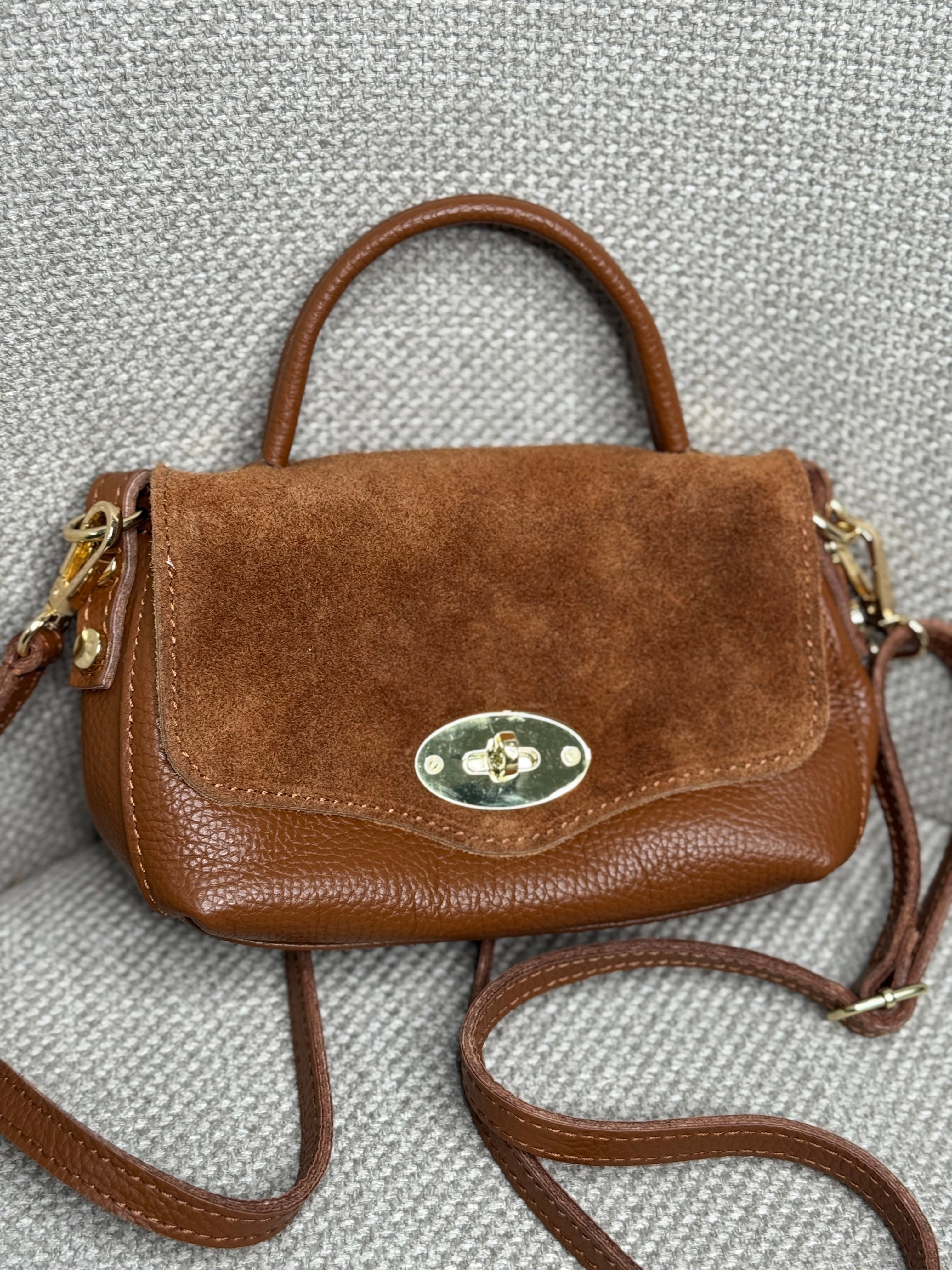 Bolsito combinado piel