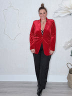 Blazer red velvet