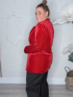 Blazer red velvet