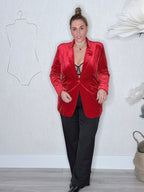 Blazer red velvet