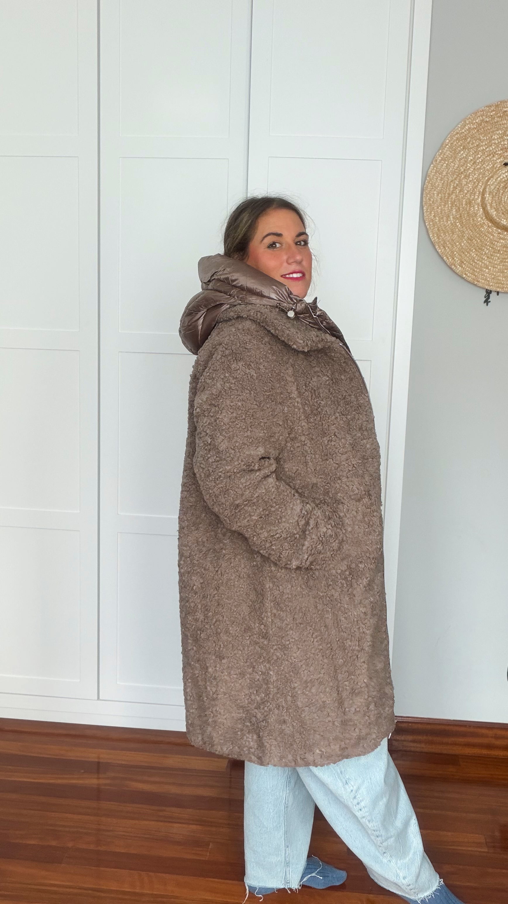 Abrigo peludo 2 en 1