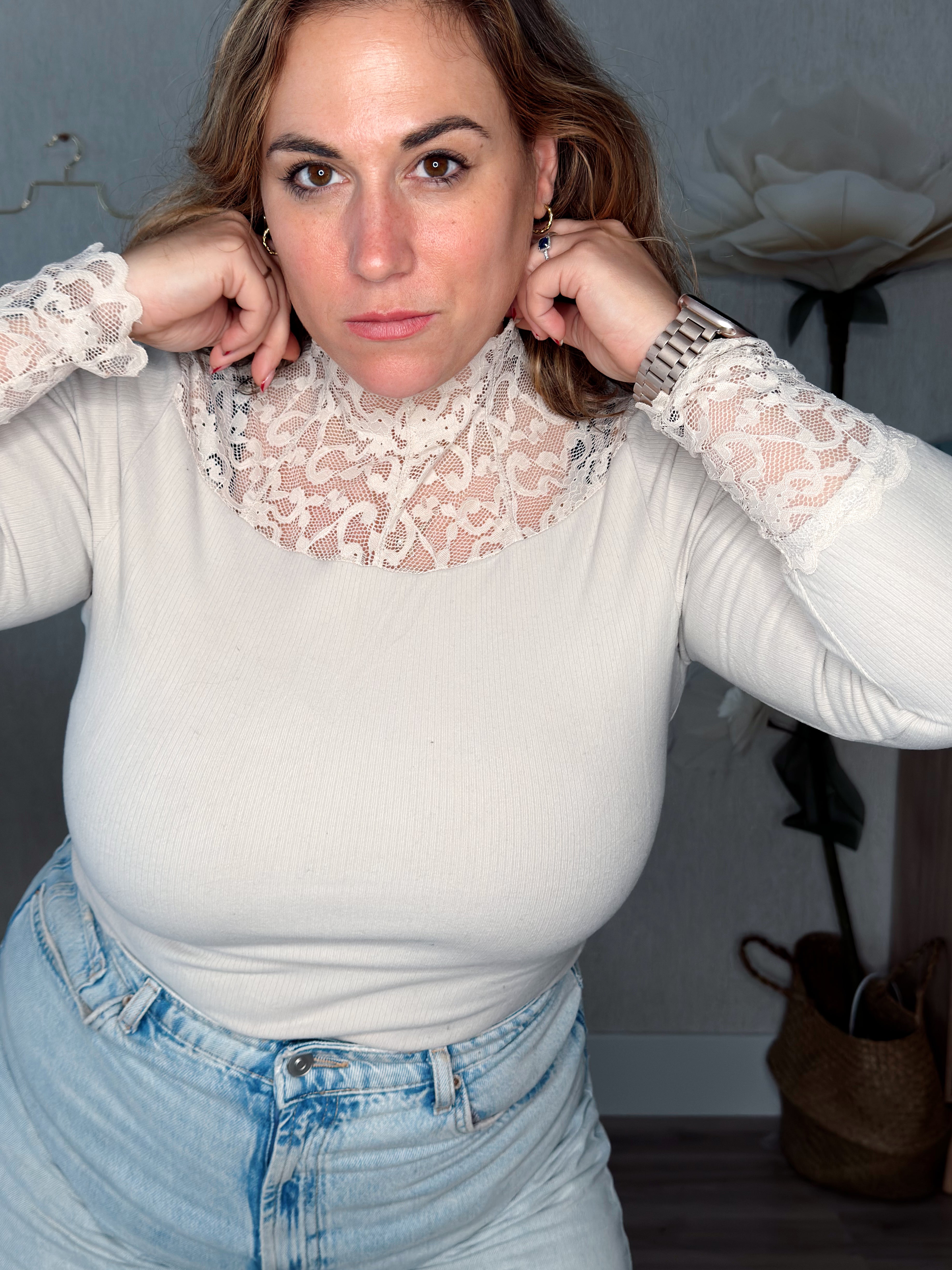 Camiseta térmica encaje