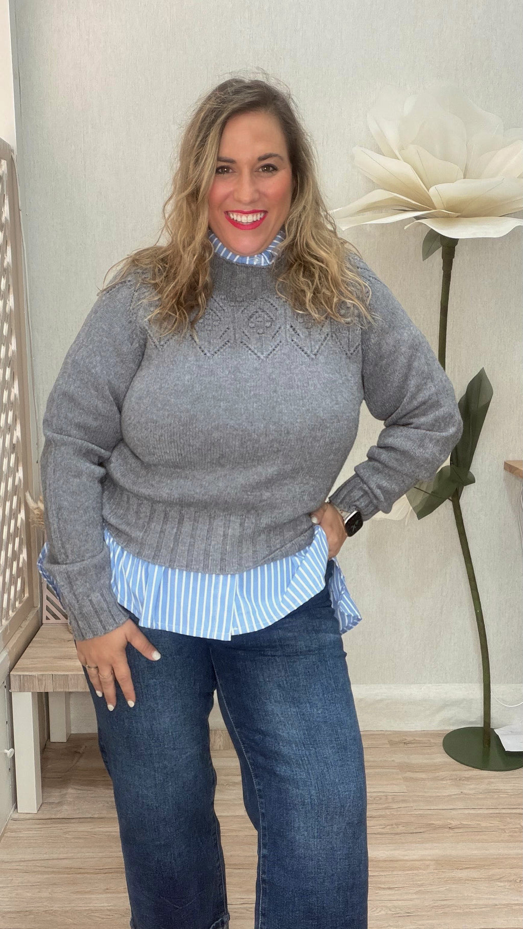 Camisa mil rayas volante