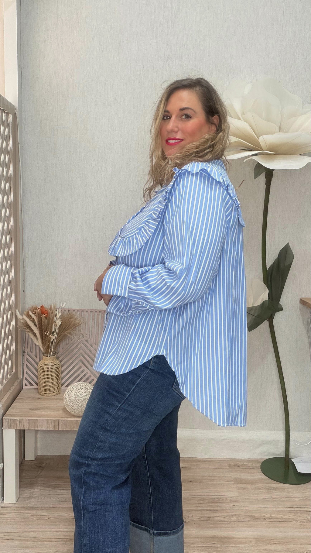 Camisa mil rayas volante