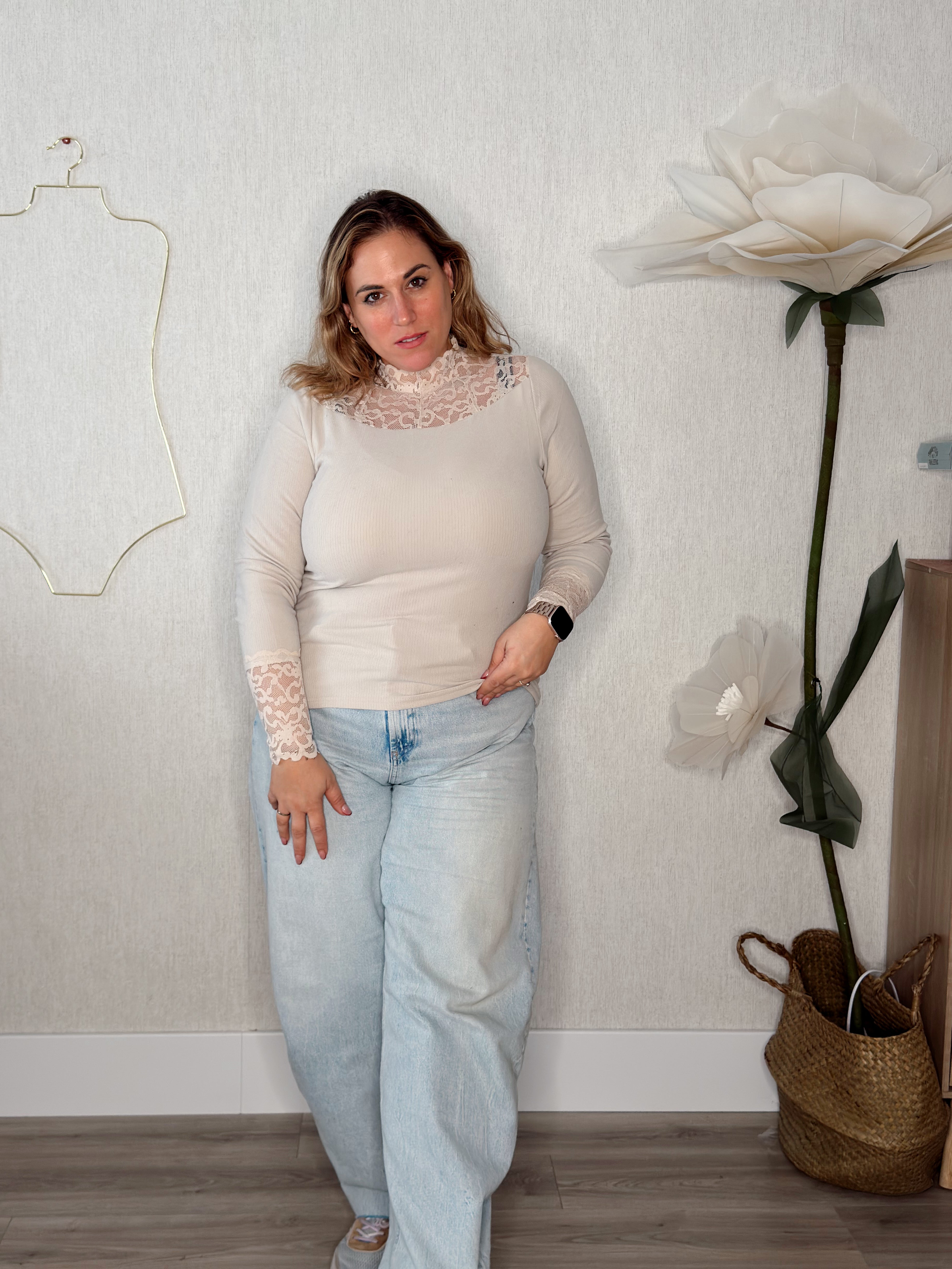 Camiseta térmica encaje