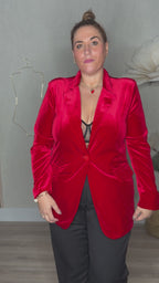 Blazer red velvet